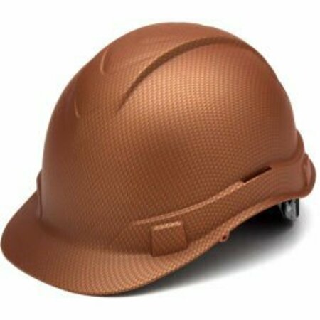 PYRAMEX Ridgeline Cap Style Hard Hat, Matte Copper Pattern, 4-Point Ratchet Suspension HP44118